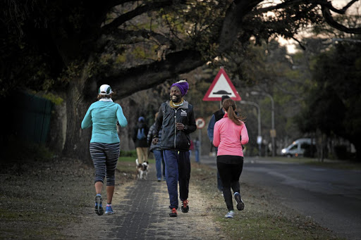 Farai Chinomwe on one of his last training runs this week before next Sunday's Comrades Marathon. He has been competing - backwards - in ultra-marathons since 2015 to raise awareness of the plight of the bees.