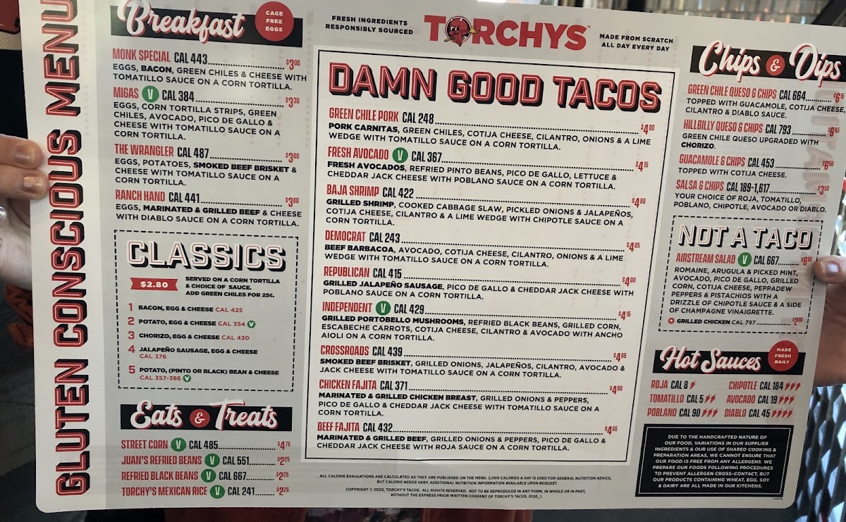 Torchy's Tacos gluten-free menu