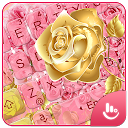 ダウンロード Flower Heart Pink Rose Gold Keyboard Them をインストールする 最新 APK ダウンローダ