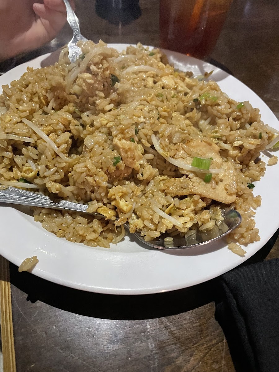 Gf chicken fried rice.