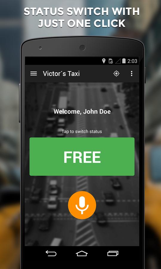 Android application Victor´s Taxi Driver screenshort
