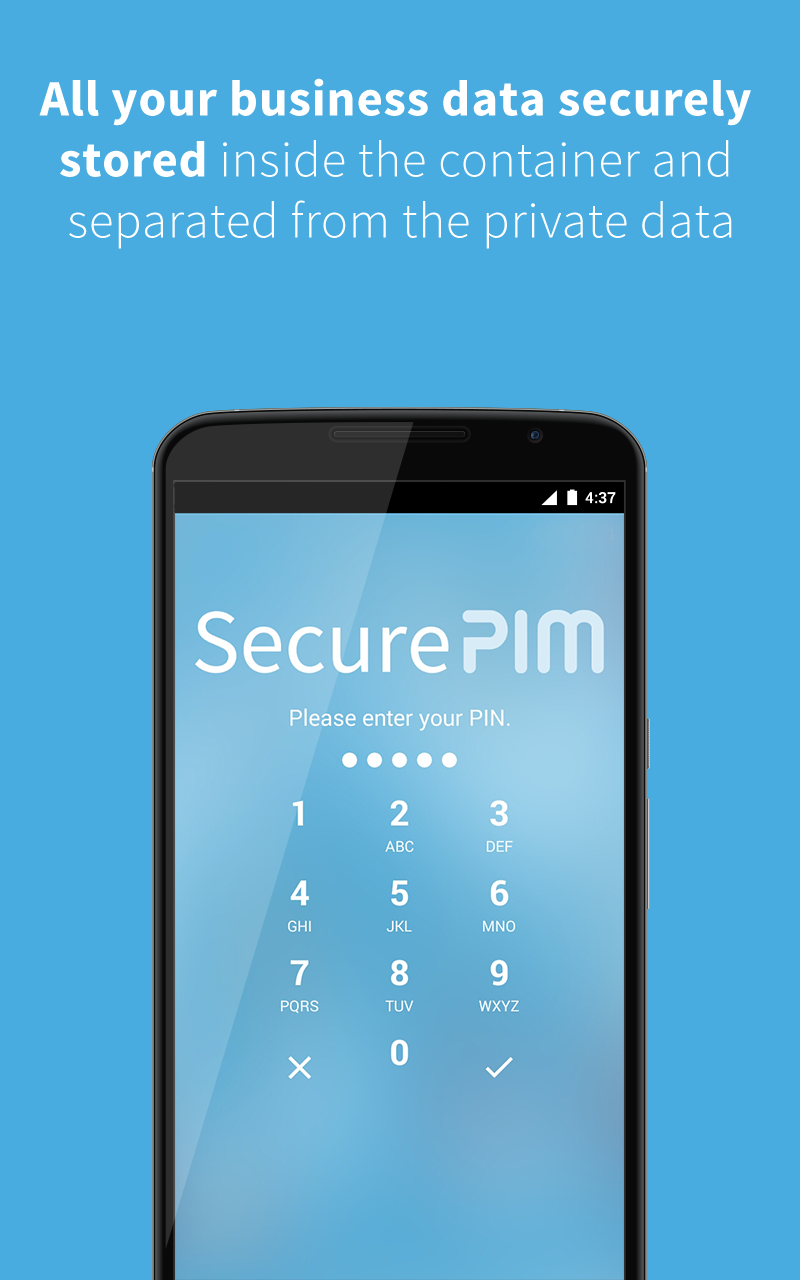 Android application SecurePIM screenshort