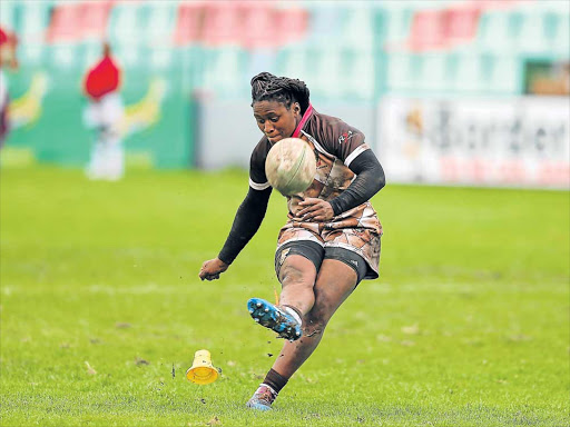 CALLED UP FOR SA: Zintle Mpupha, captain of Border Women, is one of two players called up to the South African world Sevens squad to prepare for the Series in Dubai next month. Also in the squad is fellow star Eloise Webb Picture: GALLO IMAGES