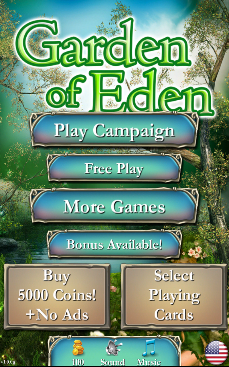 Android application Solitaire: Garden of Eden screenshort