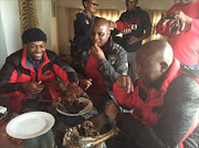 The leadership of the EFF attacks the meat at the abaThembu royal home led by the People's Bae @MbuyiseniNdlozi