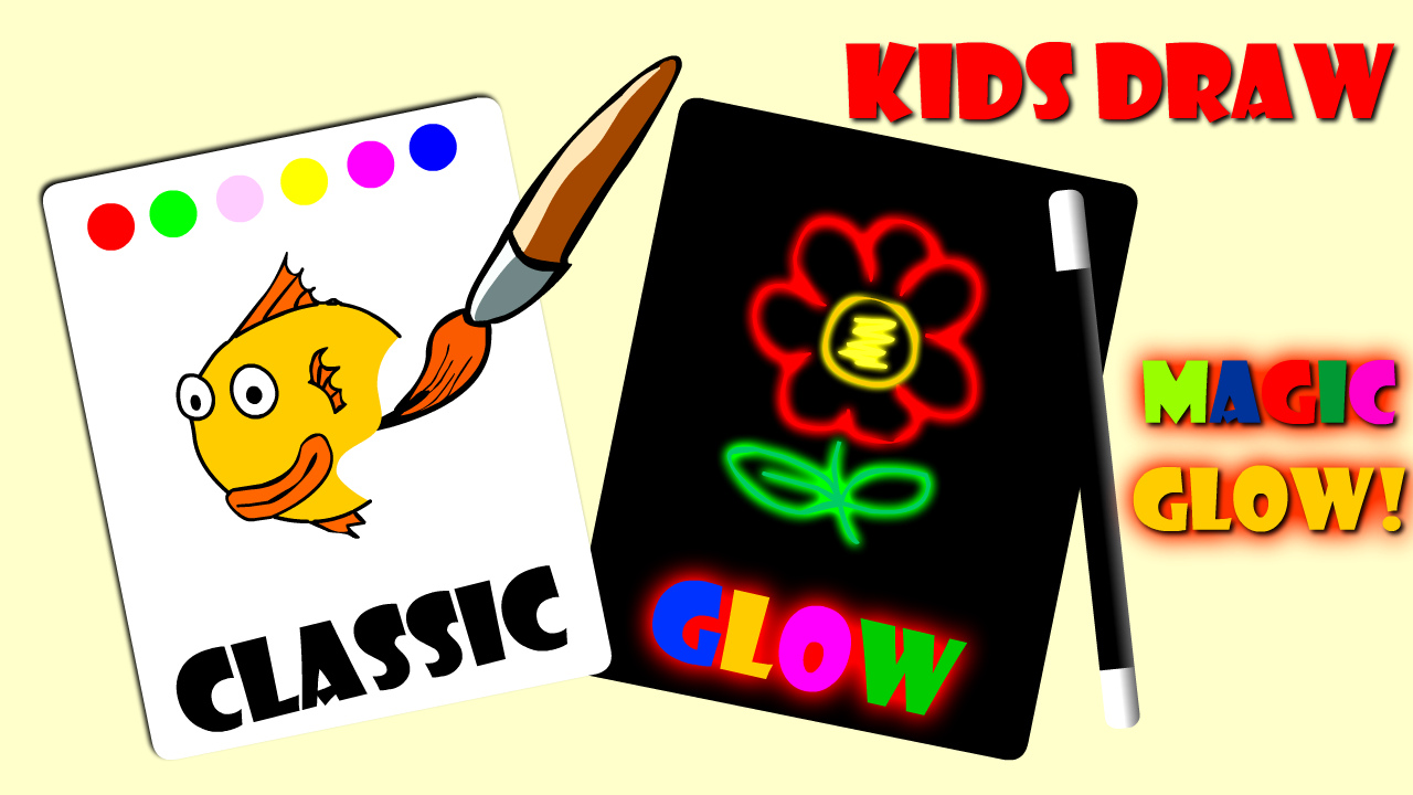 Android application Magic Glow! Draw for toddlers screenshort