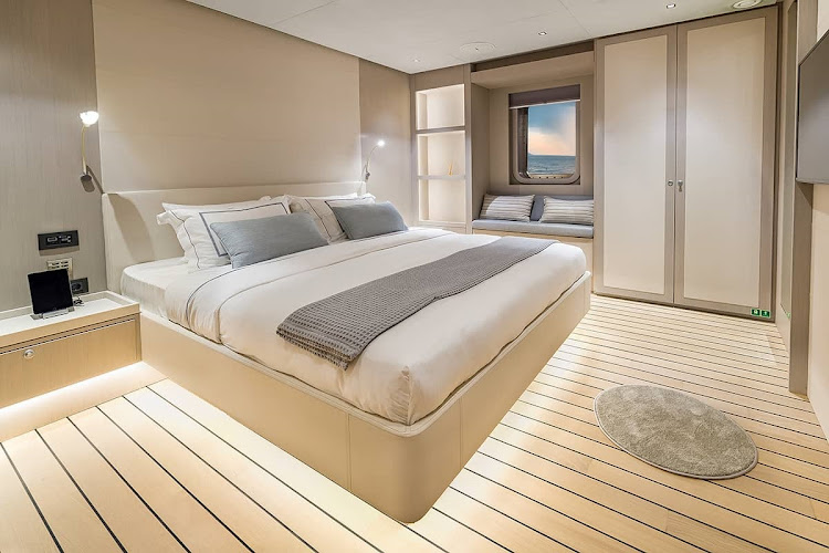 Cabins on luxury gulets can be big, filled with luxury details, design and provide high levels of comfort.