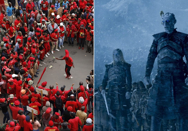 A band of EFF supporters and White Walkers and wights.