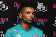 Keshav Maharaj . during the Durban Heat Media Opportunity at Kingsmead Cricket Stadium on November 27, 2018 in Durban, South Africa. 