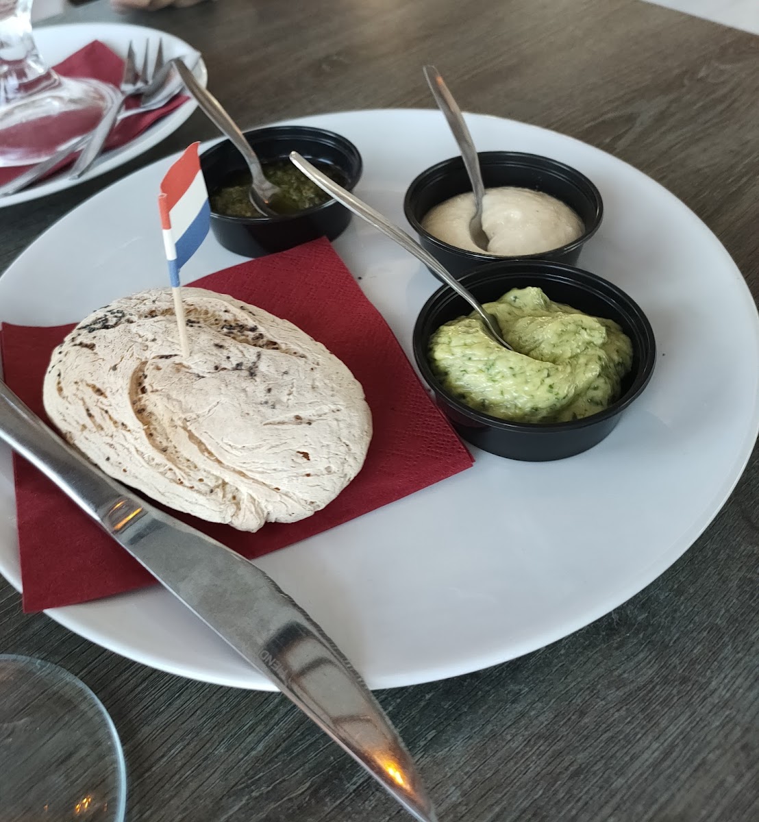 Gf bread with dips
