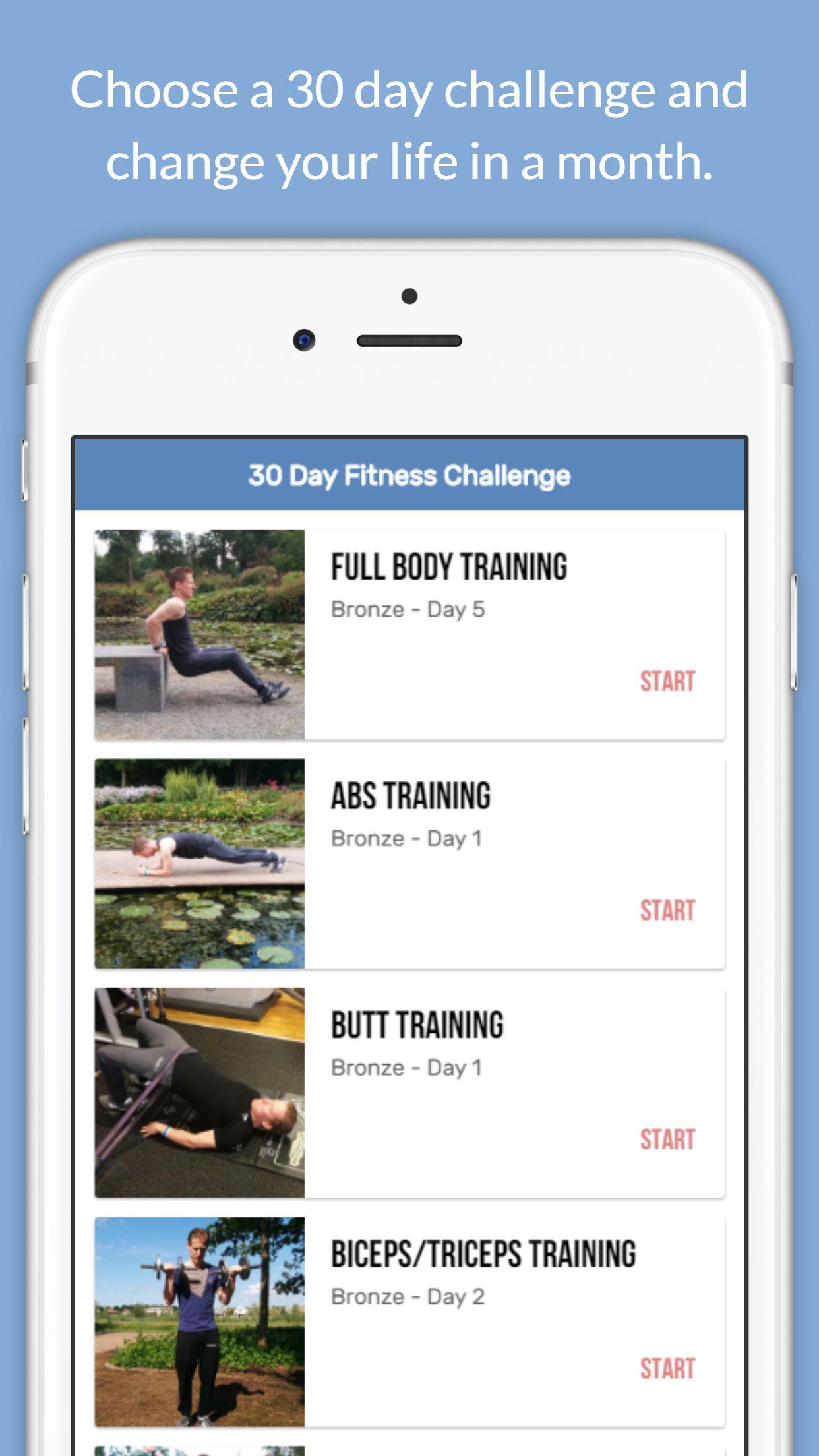 Android application 30 Day Fit Challenge Workout screenshort