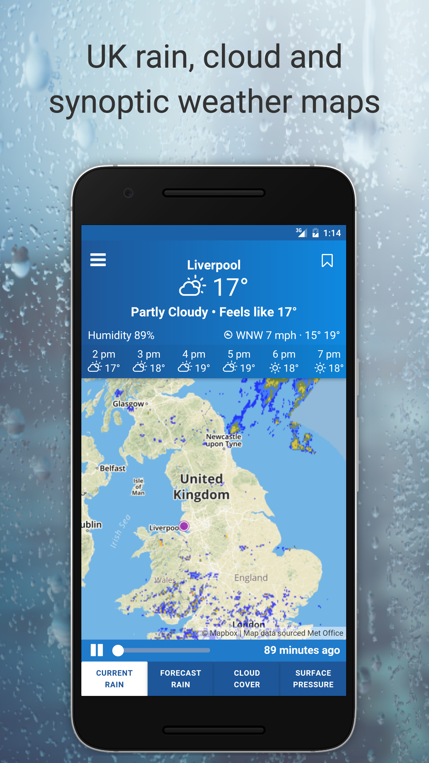 Android application Met Weather Radar - Met Office screenshort