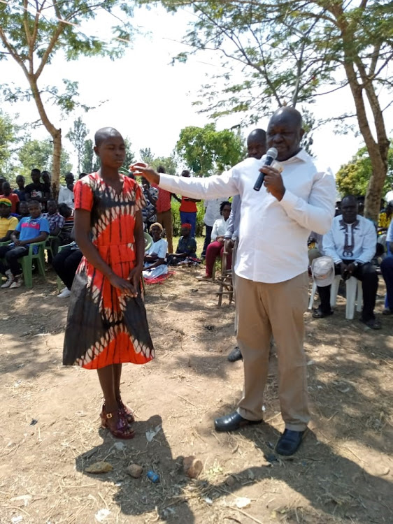 Teso South MP Geoffrey Omuse at a function.