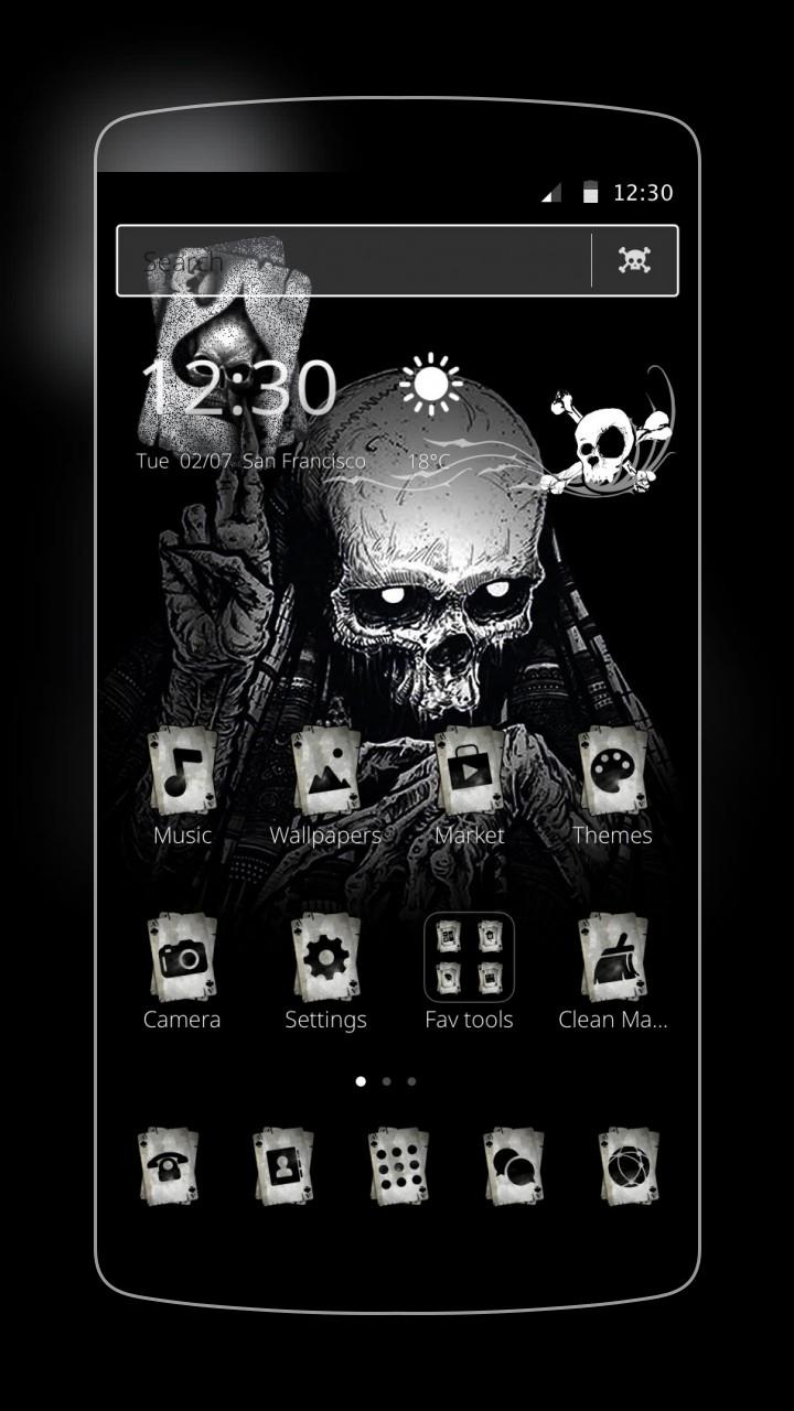 Android application Ace Black Cool Skull screenshort