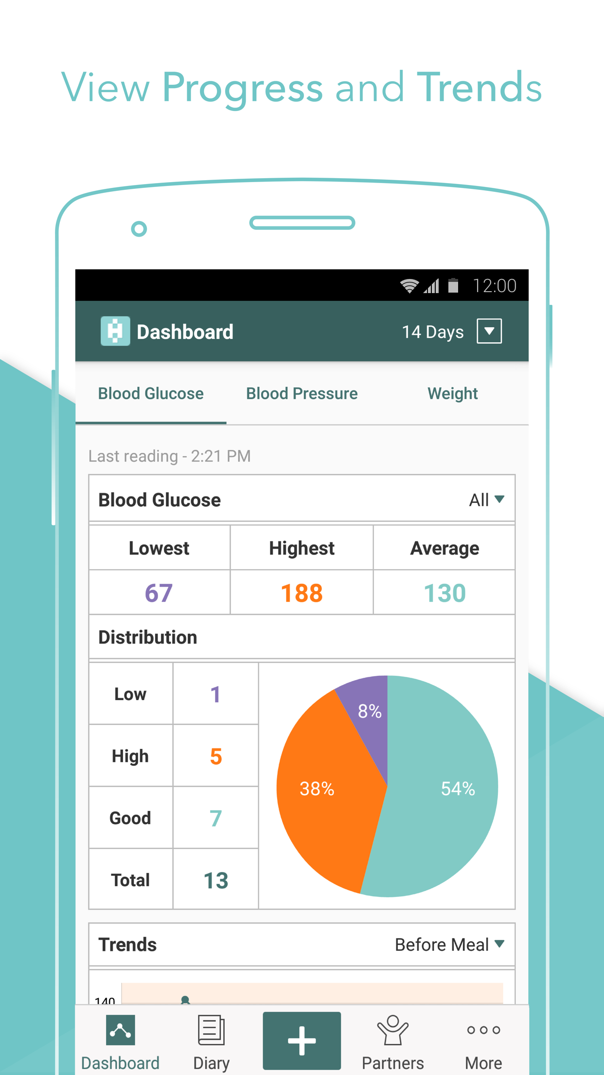 Android application Health2Sync - Diabetes Care screenshort