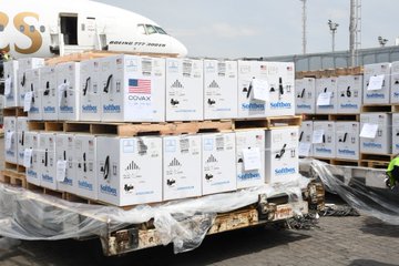 The consignment received by the Ministry of Health officials as a donation from the US government through the COVAX facility.