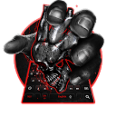 ダウンロード 3D Neon Red Skull Keyboard をインストールする 最新 APK ダウンローダ