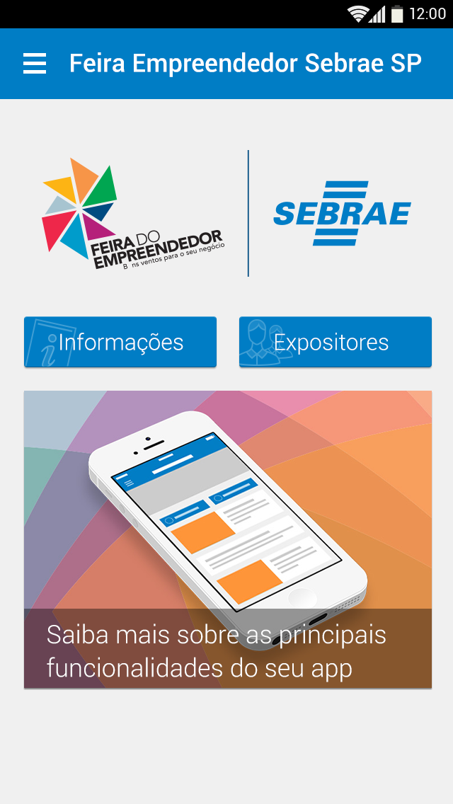 Android application Feira Empreendedor Sebrae SP screenshort