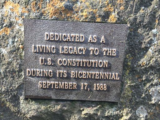 DEDICATED AS A LIVING LEGACY TO THE U.S. CONSTITUTION DURING ITS BICENTENNIAL SEPTEMBER 17, 1988  