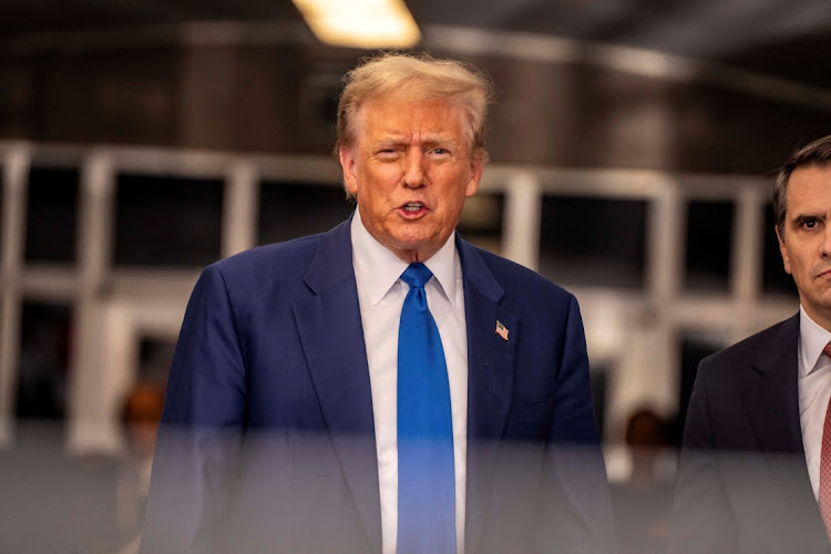 US former president Donald Trump outside a court in New York, the US, May, 3 2024. Picture: Mark Peterson/Reuters