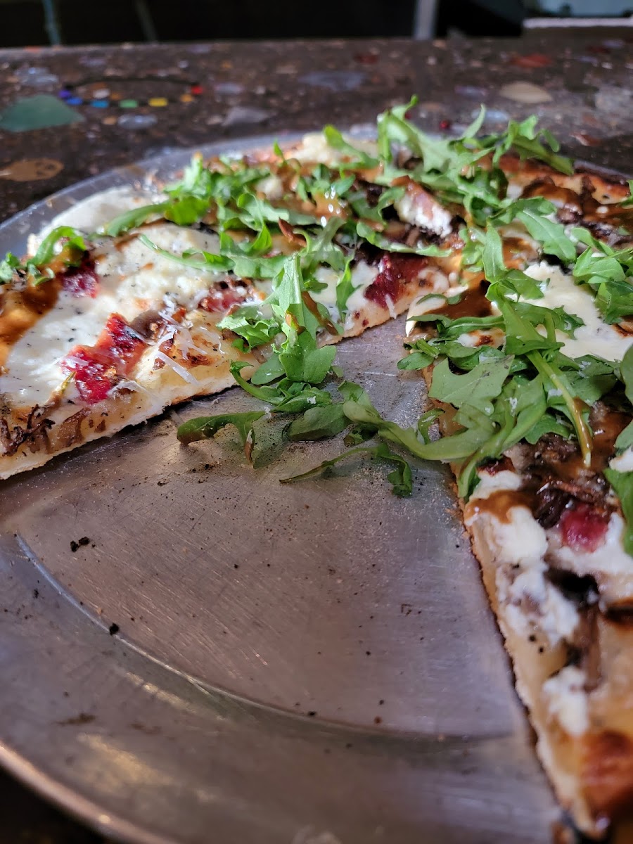 Mystery flour on pan under the slice i ate