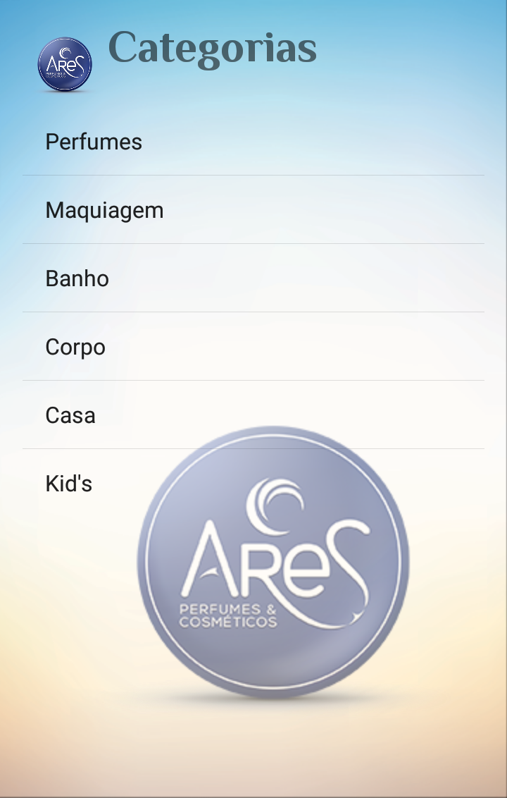 Android application Ares Vendas screenshort