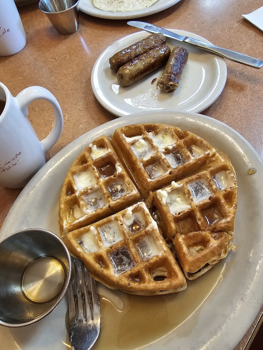 Gluten-free waffle and sausage links