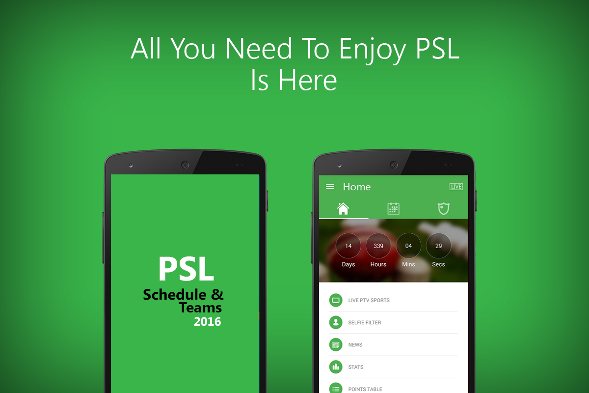 Android application PSL Cricket Schedule &amp; Teams screenshort