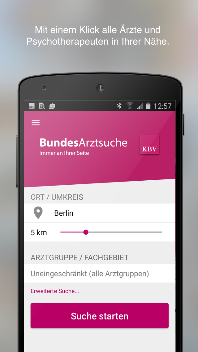 Android application BundesArztsuche screenshort