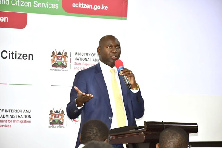 Immigration and Citizen Services Principal Secretary Julius Bitok