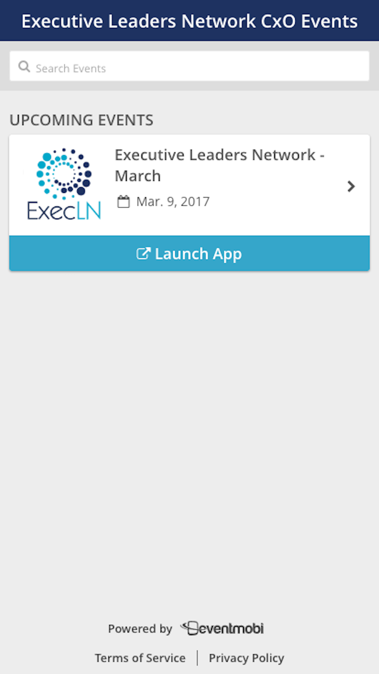 Android application ExecLN Event screenshort