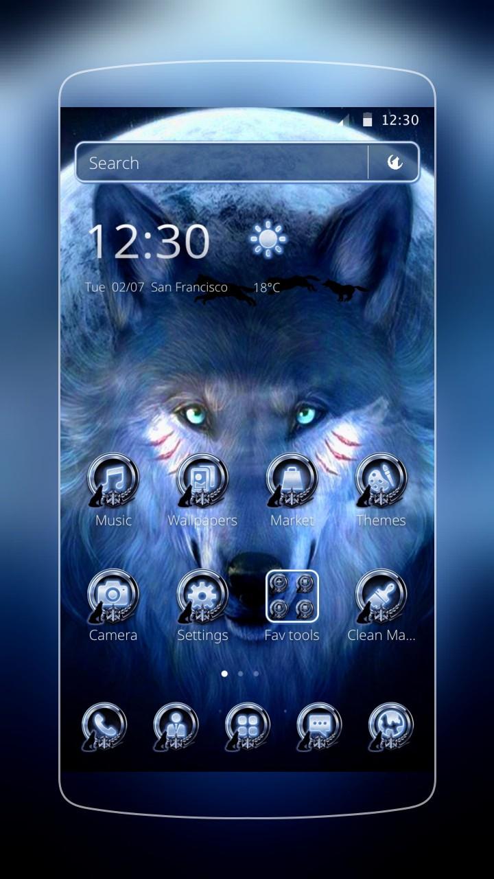 Android application Wolf Cool Black Launcher screenshort