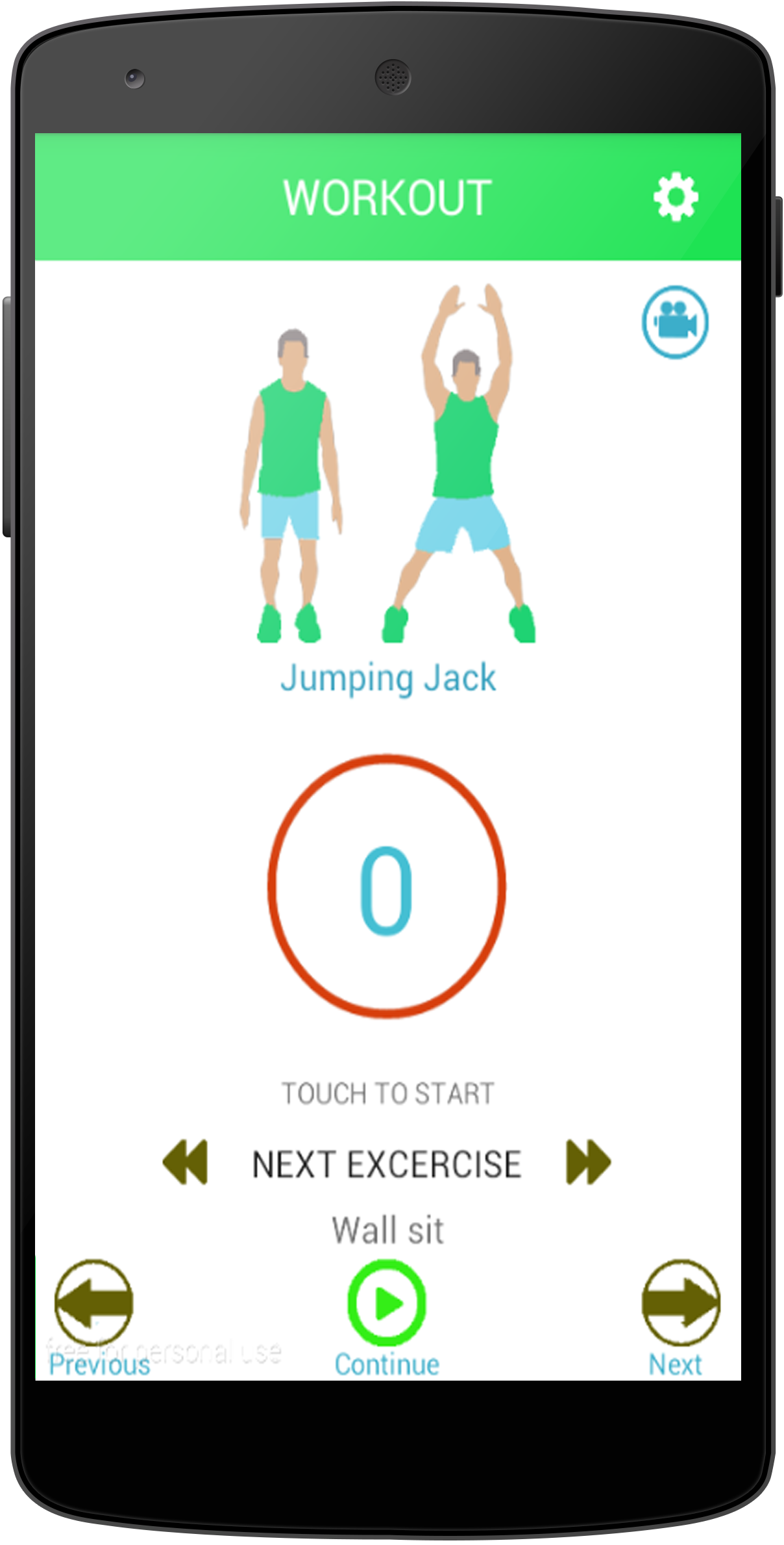 Android application 7 Minutes Workout Pro screenshort
