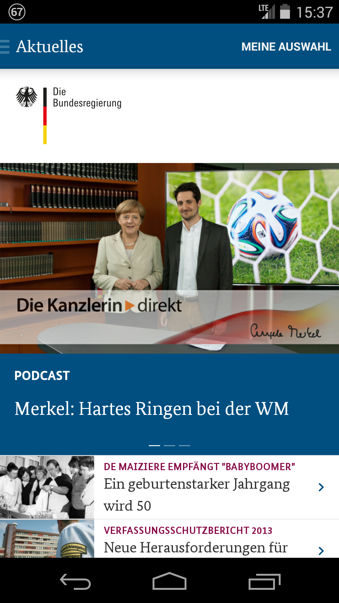 Android application Bundesregierung screenshort