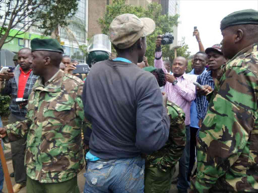 Cord protester being arrested by police.Photo/Patrick Vidija