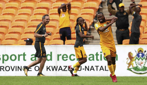 Bernard Parker of Kaizer Chiefs celebrates his goal during the Nedbank Cup last 32 match against Golden Arrows at FNB Stadium on Sunday.