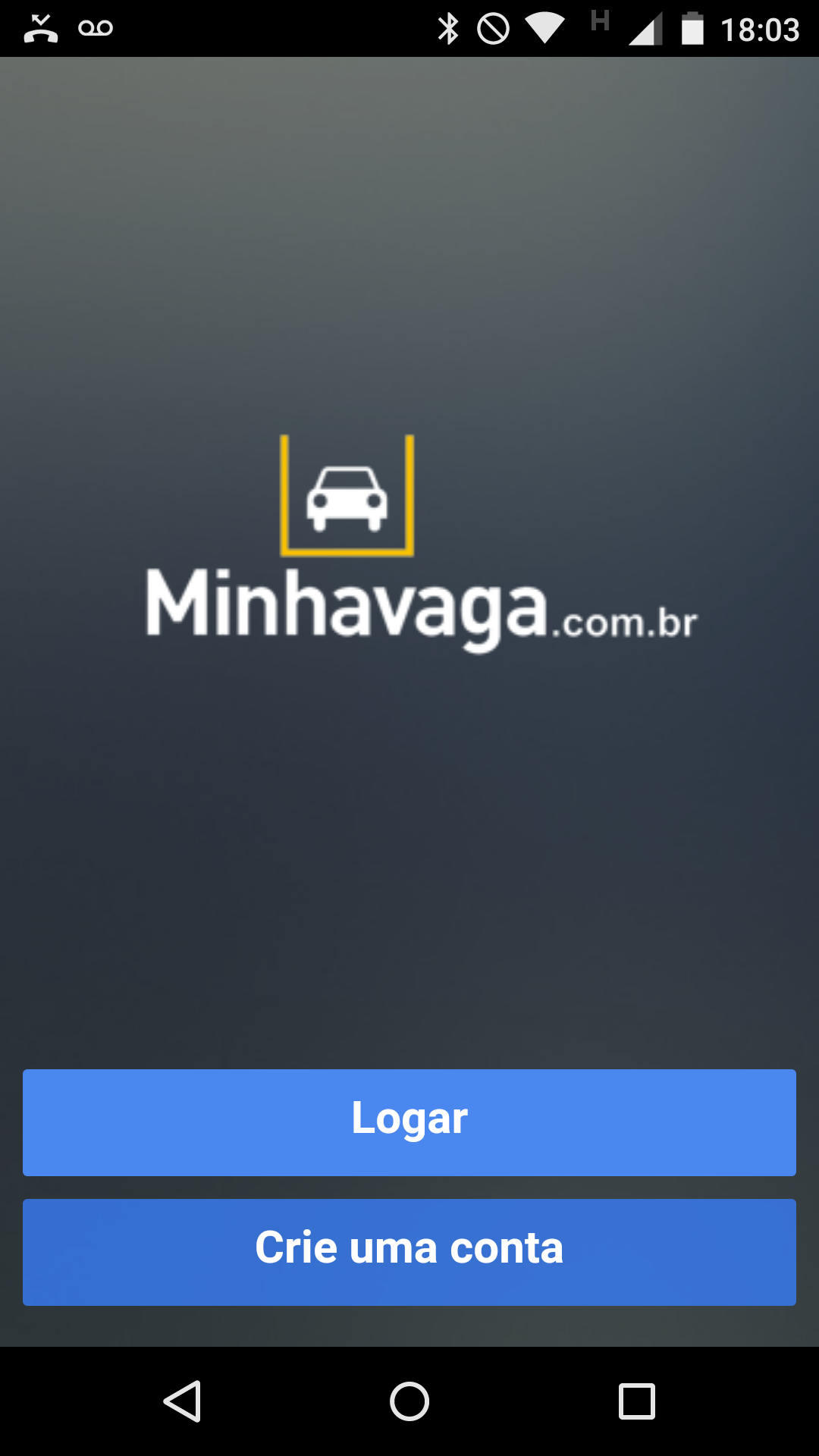 Android application Minhavaga screenshort