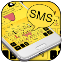 ダウンロード SMS Yellow Cartoon Keyboard Theme をインストールする 最新 APK ダウンローダ