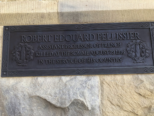 ROBERT EDOUARD PELLISSIER ASSISTANT PROFESSOR OF FRENCH KILLED AT THE SOMME AUGUST 29 1916 IN THE SERVICE OF HIS COUNTRY