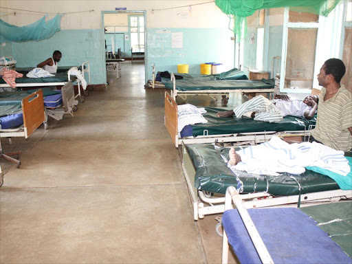 Some the stranded patients at Kisumu County Hospital as doctors’ strike enters fourth day on December 9,2016/MAURICE ALAL