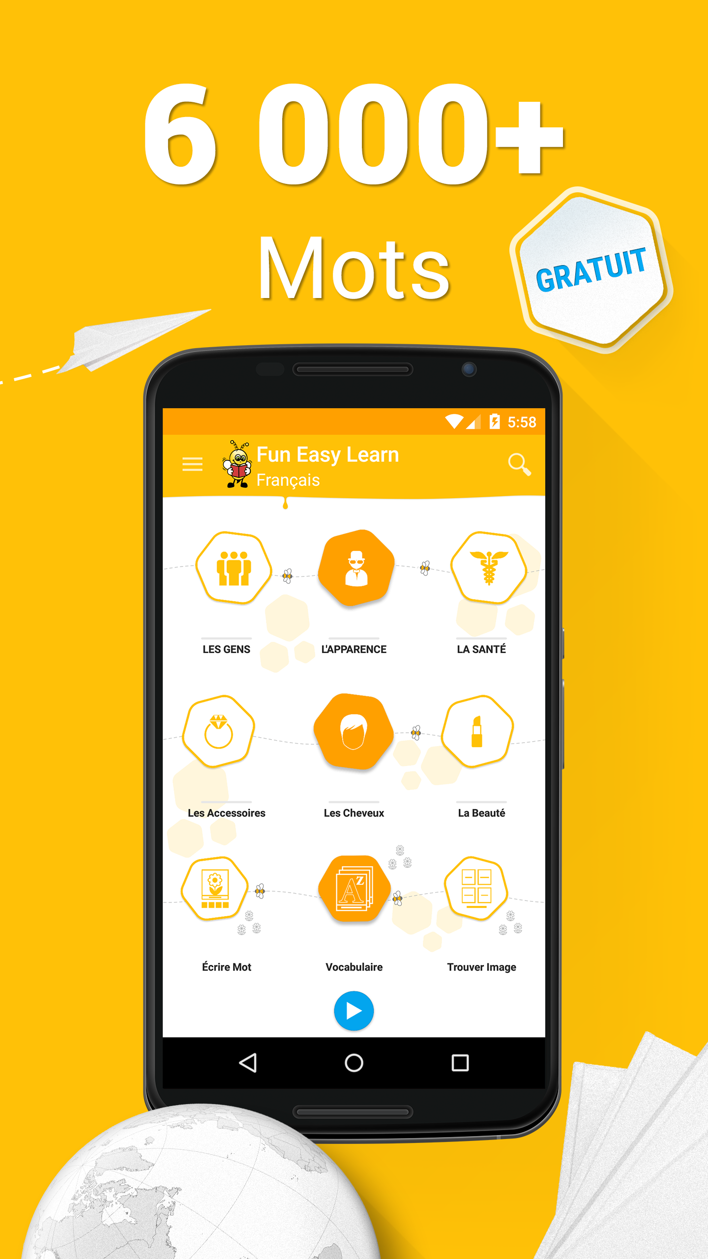 Android application Learn French - 15,000 Words screenshort