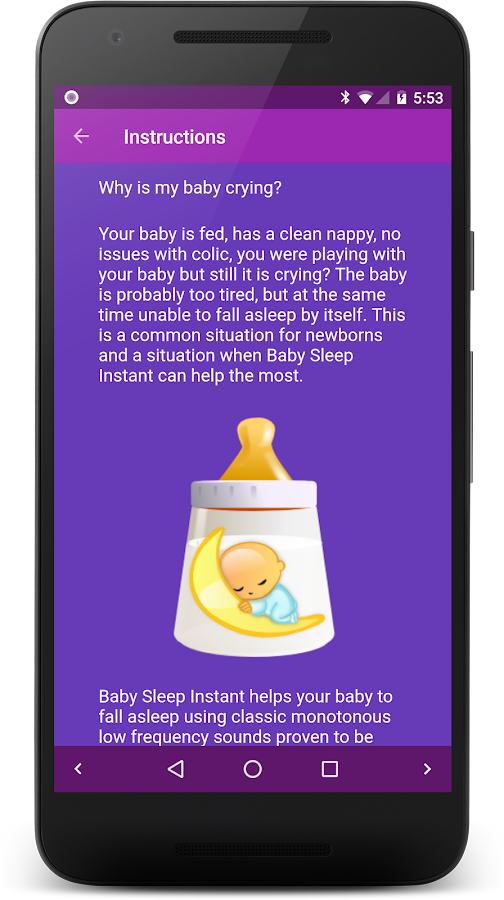 Baby Sleep Instant — приложение на Android