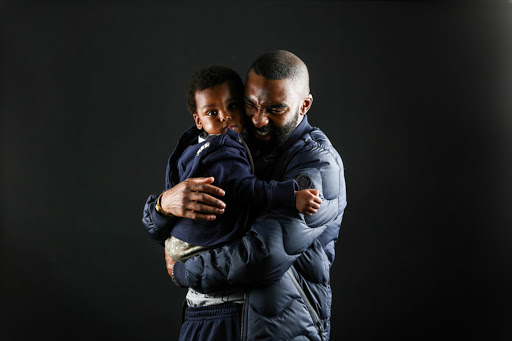 Rapper Riky Rick, whose debut album was titled ‘Family Values’, with his son Maik.
