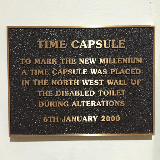 TIME CAPSULE TO MARK THE NEW MILLENNIUM A TIME CAPSULE WAS PLACED IN THE NORTH WEST WALL OF THE DISABLED TOILET DURING ALTERATIONS 6TH JANUARY 2000 Submitted by Casey Briggs