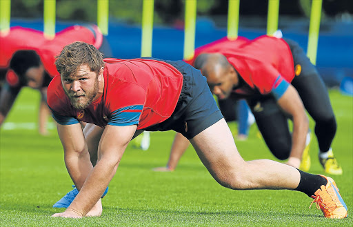 READY AND STEADY: Duane Vermeulen during the South African national rugby team training session at Pennyhill Park, in London Picture: GALLO IMAGES