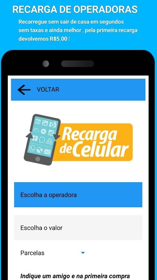 Recarga Celular , Gift online e Pagamentos.. — приложение на Android
