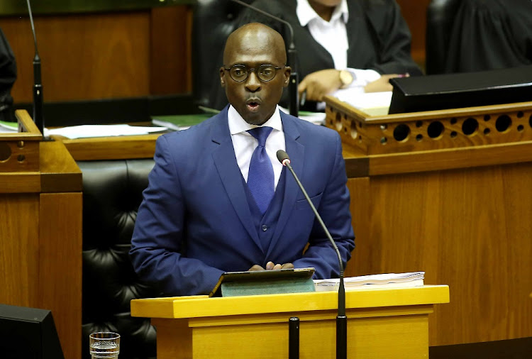 Finance Minister Malusi Gigaba during his Medium-term Budget speech in parliament in Cape Town.