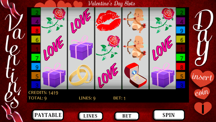 Android application Valentine`s Day Slots screenshort