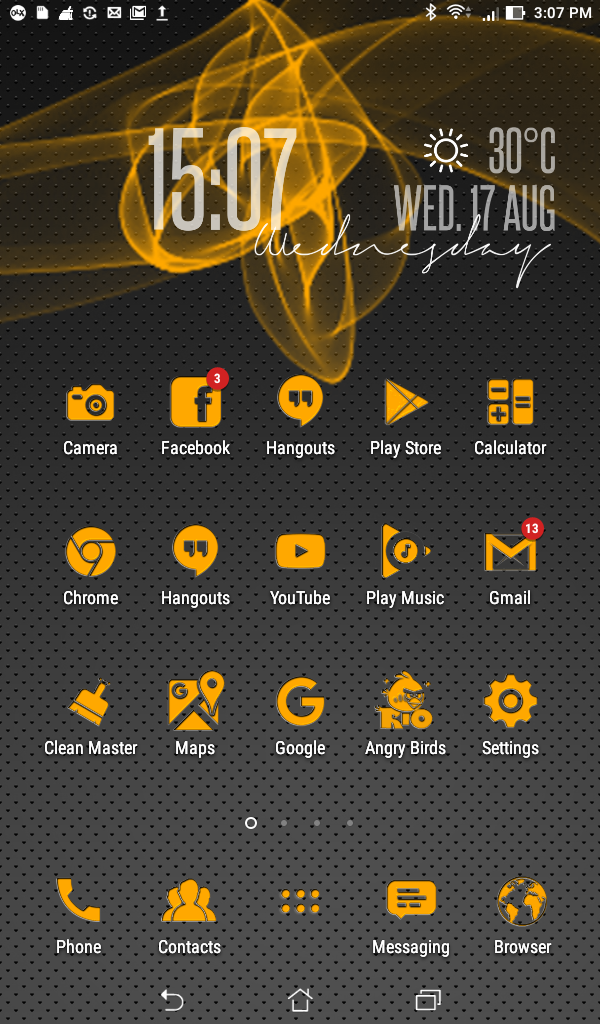 Android application Carved Yellow Icon Pack screenshort