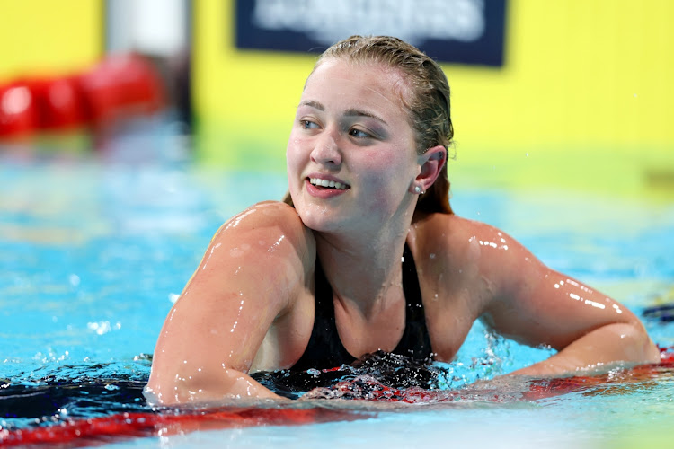 Lara van Niekerk at the 2022 Commonwealth Games, where she won the 50m and 100m breaststroke double.